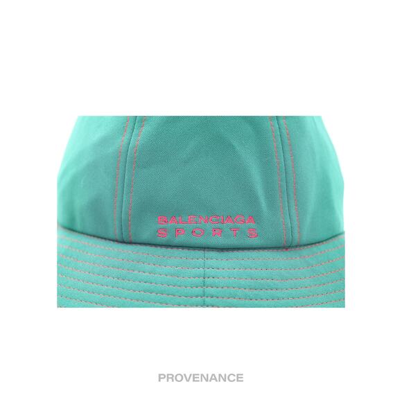 🔴 Balenciaga Sports Logo Embroidered Bucket Hat - Green Red - Picture 3 of 6